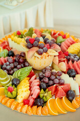 a plate of fruit