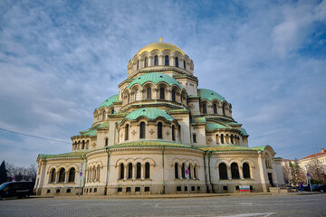 06.01.2021. Sofia. Bulgaria. Magnificent Alexander Nevsky Cathedral in capital city of Bulgaria....