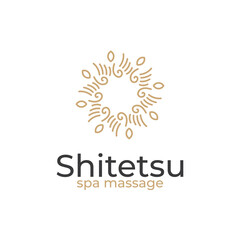 Fototapeta na wymiar Shitetsu, spa massage logo template 