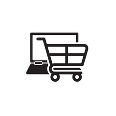 online shopping icon symbol sign vector