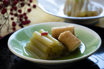 京フキの煮物(アップ)