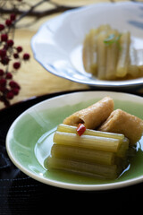 京フキの煮物