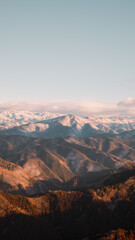 sunset over the mountains