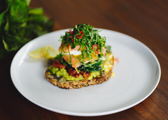 Salmon avocado toast