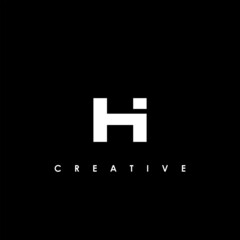 HI Letter Initial Logo Design Template Vector Illustration