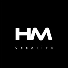 HM Letter Initial Logo Design Template Vector Illustration