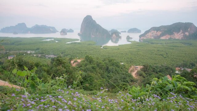 timelapse sky changing color at smed nangshe viewpoint 
