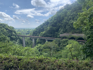 Fototapeta na wymiar Bridge in the mountains