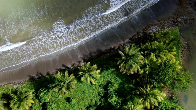 small beach off the coast of the Caribbean island Saint Lucia.