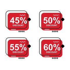 Creative abstract discount label design. Easy to edit with vector file. Can use for your creative content. Especially for marketing design elements.