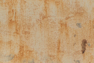 Plate of metal rusty texture with traces of a paint faint color corroded with age in Sofia, Bulgaria, Eastern Europe