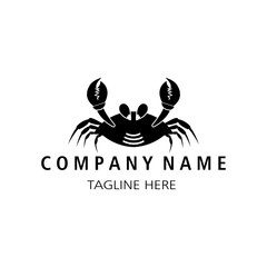 Crab vector logo icon illustration design company symbol