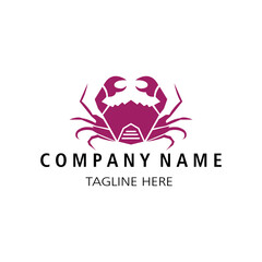 Crab vector logo icon illustration design company symbol