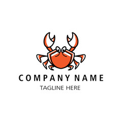 Crab vector logo icon illustration design company symbol