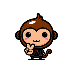 Fototapeta premium cute monkey vector design