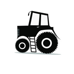 flat, isolated and trendy style tractor. Tractor background for your website design logo, app, UI. Vector icon illustration, EPS10
