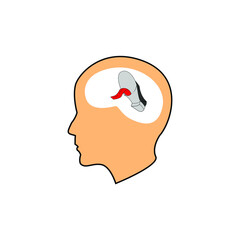 images in people's minds in a flat, isolated and trendy style. Picture background in people's mind for your website design logo, app, UI. Vector icon illustration, EPS10.