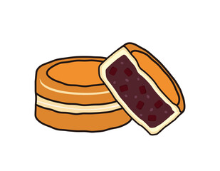 大判焼きのベクターイラスト　今川焼