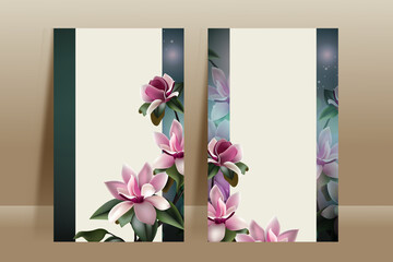 beautiful Spring flower card template

