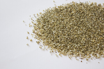 Herb salt isolated white background.