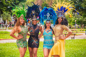 Brazilian woman at carnival, Brazilian woman dancing at carnival, enjoying carnival in rio de...