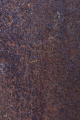 Plate of metal rusty texture with traces of a paint faint color corroded with age in Sofia, Bulgaria, Eastern Europe