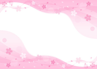 ピンク　春　桜　背景　壁紙　フレーム　