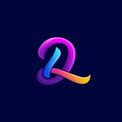 awesome letter d logo gradient