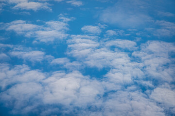 Capturing the fluffy white clouds and the blue sky