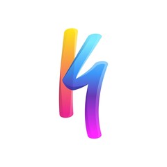 awesome letter k logo gradient