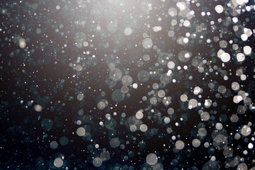Glittering stars of black bokeh