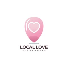 Love location icon isolated