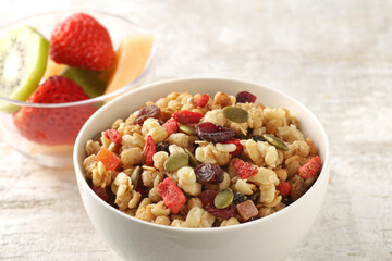 色々な種類のシリアルやグラノーラ