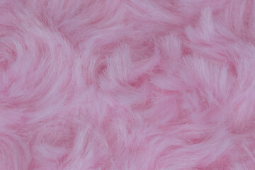 Pink luxury wool natural fluffy fur wool skin texture  close-up