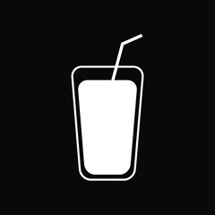 trendy flat style drink glass isolated on background Drink glass icon page symbol for your website design Clock icon logo, app, UI. Clock icon Vector illustration, EPS10.