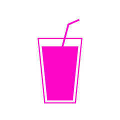 trendy flat style drink glass isolated on background Drink glass icon page symbol for your website design Clock icon logo, app, UI. Clock icon Vector illustration, EPS10.