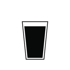 trendy flat style drink glass isolated on background Drink glass icon page symbol for your website design Clock icon logo, app, UI. Clock icon Vector illustration, EPS10.