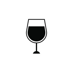 trendy flat style drink glass isolated on background Drink glass icon page symbol for your website design Clock icon logo, app, UI. Clock icon Vector illustration, EPS10.