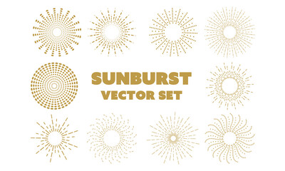 Sunburtst vector set
