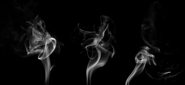 smoke isolated black background