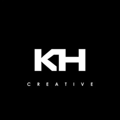 Obraz premium KH Letter Initial Logo Design Template Vector Illustration
