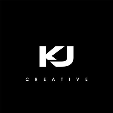 KJ Letter Initial Logo Design Template Vector Illustration