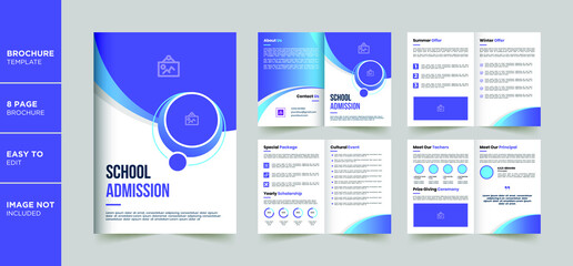 8 Pages Creative Business Brochure with modern circle shapes