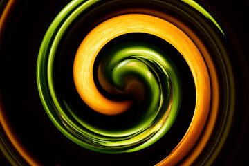 Green and yellow spiral