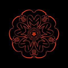 pattern of mandalas.Abstract colorful alpona design with nice background.abstract graphics illustration.