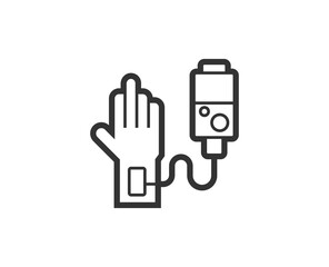 Donation icon. Medical black line sign. Premium quality graphic design pictogram. Outline symbol icon for web design, website and mobile app on white background. 