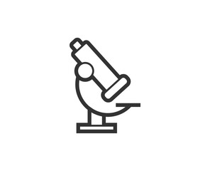 Microscope icon. Medical black line sign. Premium quality graphic design pictogram. Outline symbol icon for web design, website and mobile app on white background. 