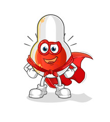 thermometer heroes vector. cartoon character