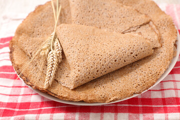 buckwheat crepe and fresh ingredient