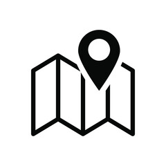 Map location icon vector graphic illustration